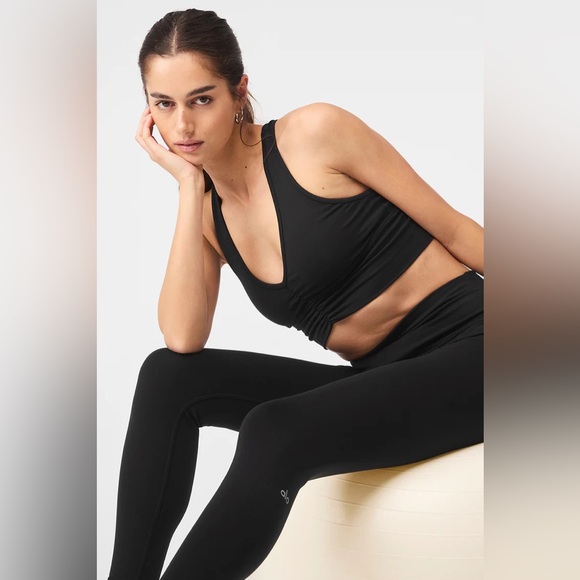 Alo 7/8 High-Waist Airbrush Legging Small Black - Picture 7 of 12